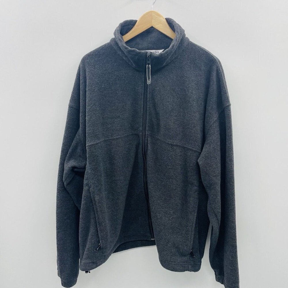 Columbia Mens Size XXL Steens Mountain Full Zip Fleece Jacket in Gray WM6113
